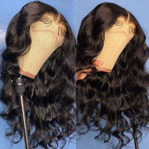 Gluless Air Cap Skin Melt 5X5 Swiss Hd Lace Closure Wig Preplucked Human Hair BODY WAVE