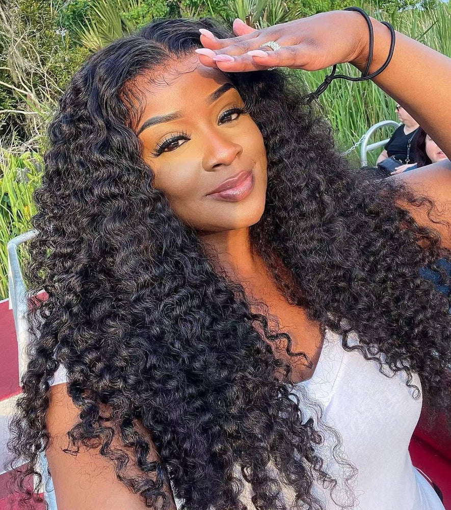 13x6 Lace Frontal Wig Transparent Lace Burmese Curl Style Wig