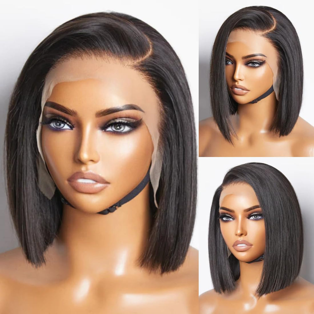 13x4 Full Frontal Bob Wigs Human Hair 200% Density