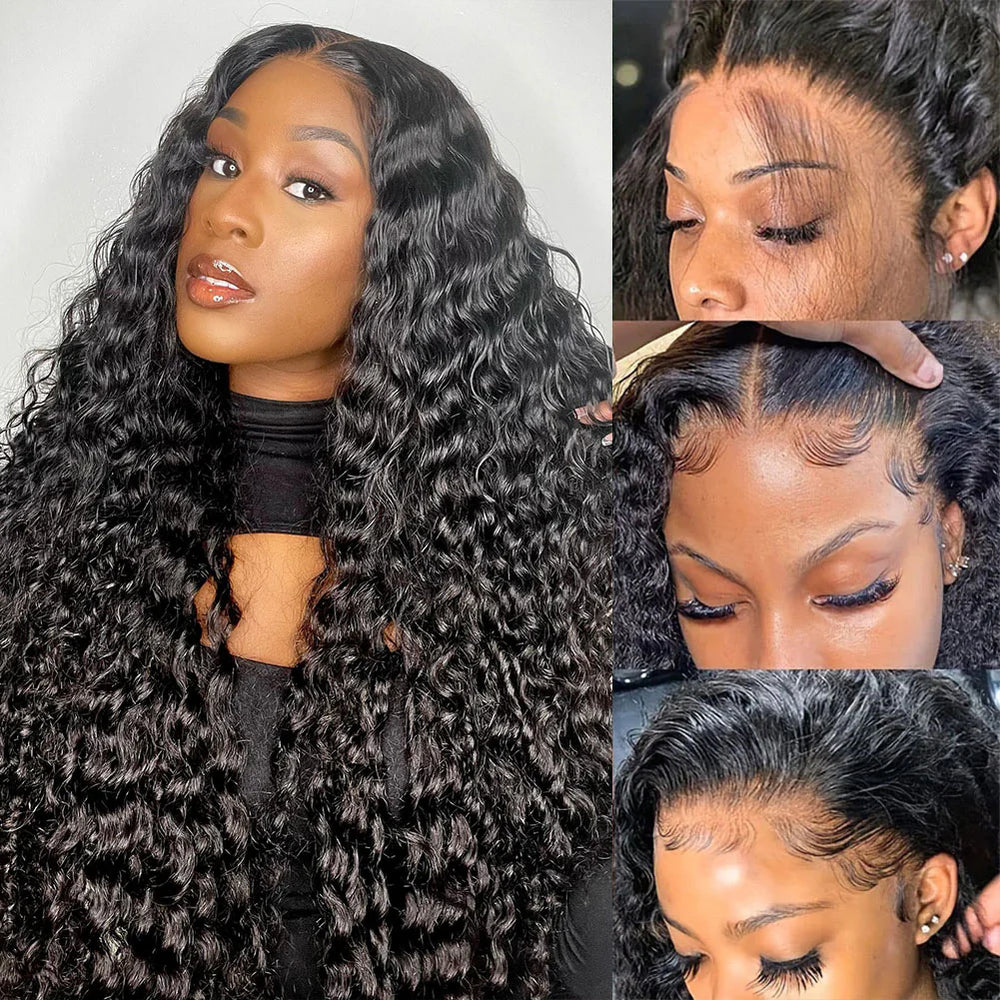 Invisible 360 Lace Wig Strap 250% Density Human Hair Lace Wig Burmese Curls