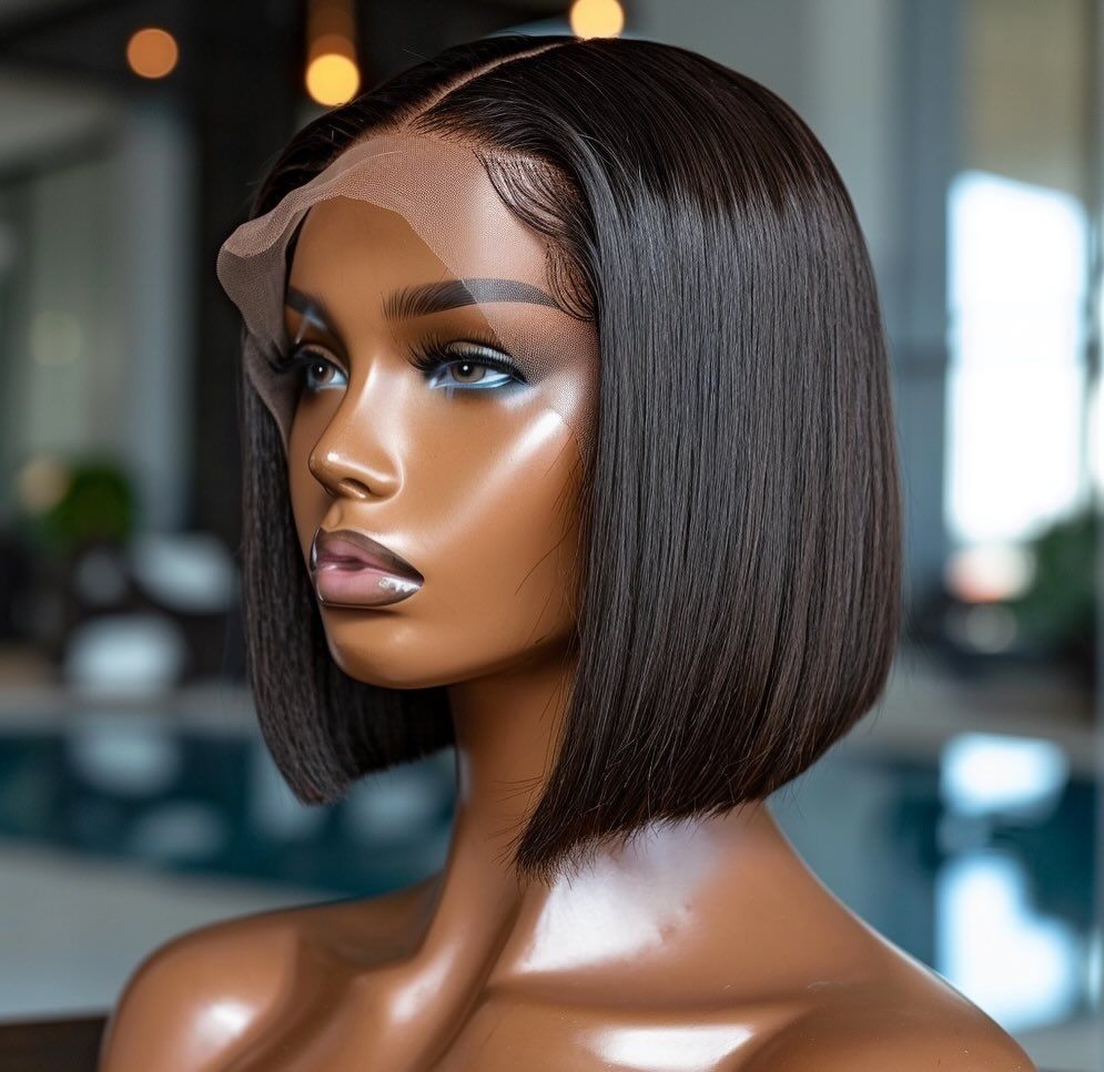 13x4 Full Frontal Bob Wigs Human Hair 200% Density