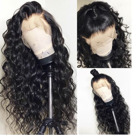 Loose Body Wave Human Hair Lace Frontal Wig Natural Black Full Lace Wig 8-26 inch Free Shipping