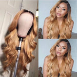 #1b/27 Color Blond Lace Frontal Wig Real Natural For Women 