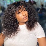 Deep Curl Transparent Lace Human Hair Wig Pre-Plucked + Bleached Knots