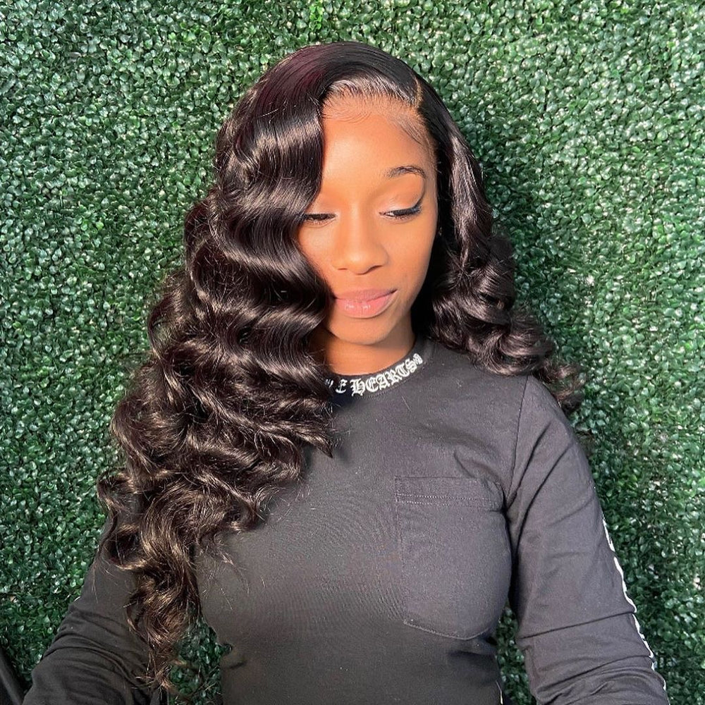
            
                Load image into Gallery viewer, 13x6 Lace Frontal Deep Wave Human Hair Wig HD Swiss Lace Bleached Knots+Pre-Plucked
            
        