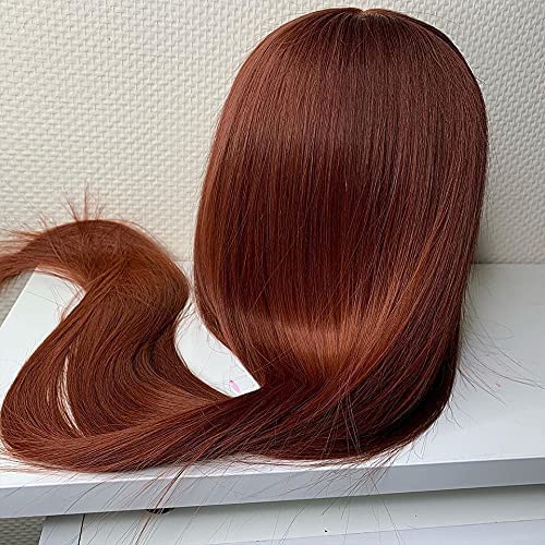 13x6 Lace Front Brown #33 Color Human Hair Wigs Straight Style Glueless Hair