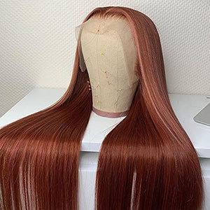 HD Lace Transparent Lace #30 Color Lace Frontal Human Hair Wigs