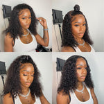 Transparent Clean Hairline Bleach Knots Lace Frontal Human Hair Wig Curl Style