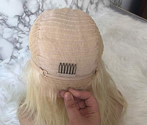 
            
                Load image into Gallery viewer, All Blond Human Hair Wig Lace Frontal Wig 150% Density Pre Plucked Hair Line with Baby Hair
            
        