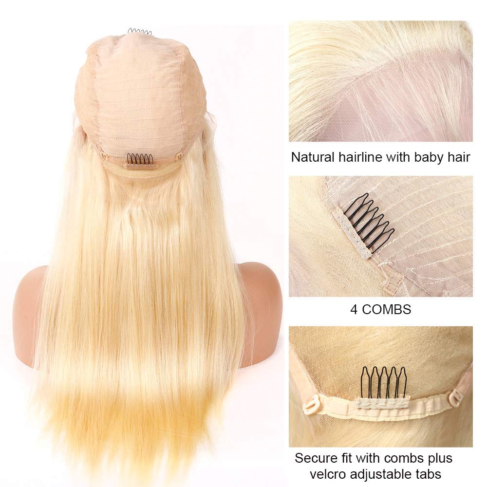 
            
                Load image into Gallery viewer, Honey Blonde 613 Colored Human Hair Wigs Straight Style
            
        