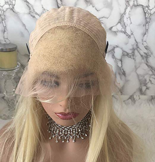 
            
                Load image into Gallery viewer, All Blond Human Hair Wig Lace Frontal Wig 150% Density Pre Plucked Hair Line with Baby Hair
            
        
