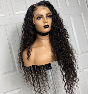 Invisible Knots 13x6 HD Lace Frontal Human Hair Wigs Jerry Curl