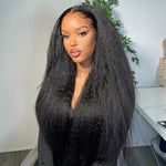 Bleached Knots Yaki Straight Lace Frontal Human Hair Wig