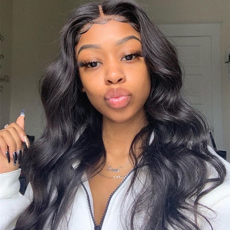 
            
                Load image into Gallery viewer, Swiss Lace + Invisible Knots 5x5 Lace Closure Human Hair Body Wave Wig
            
        