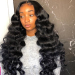 Invisible Knots 13x6 Lace Frontal Loose Wave Human Hair Wig