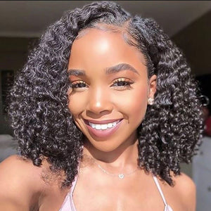 Full Lace Wig Human Hair Bob Water Wave Style
