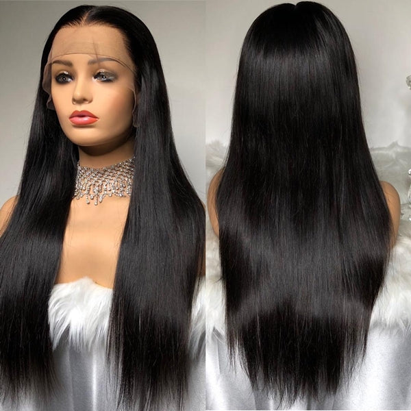 
            
                Load image into Gallery viewer, Bleach Knots +Pre-Plucked Straight Human Hair 13x6 HD Swiss Lace Frontal Wig
            
        