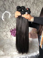 3pcs Straight Human Hair Weave 8-30inch Hair Bundles Brazilian 100% Human Hair From One Donor