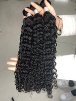 Bundles Deep Curly Human Hair Weave 100% Human Hair ,Double Weft No Shedding No Tangel