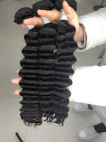 3 Pcs Deep Wave Human Hair Weave 8-30inch Hair Bundles 100% Human Hair From One Donor