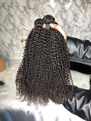 
            
                Load image into Gallery viewer, Afro Kinky Curly Hair Weave 1/2/3/4 pc Natural Color Brazilian Hair Bundles
            
        