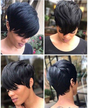 
            
                Load image into Gallery viewer, 150% Density Pre Plucked Short Bob Wig 13*6 Lace Front Human Hair Lace Wig ,Natural Black Color &amp;amp; Blond Color
            
        
