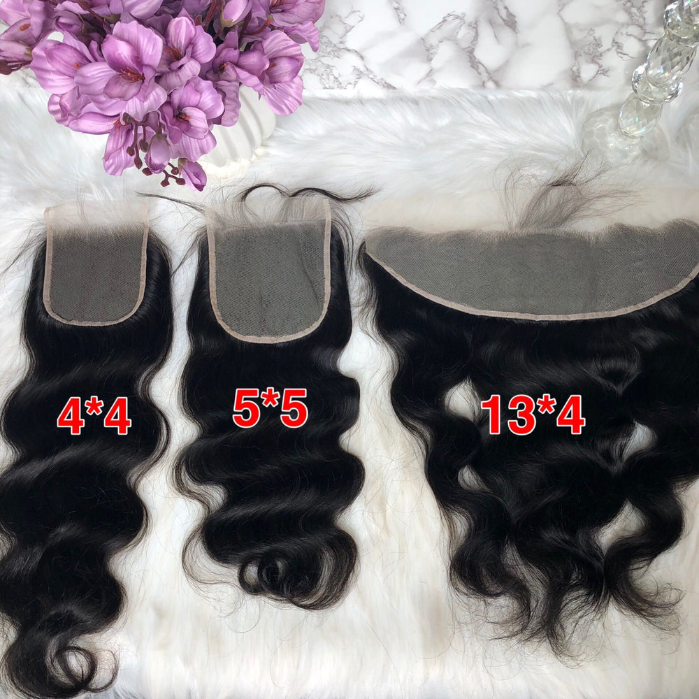 
            
                Load image into Gallery viewer, Transparent Lace Straight And Body Wave Style 4*4 Lace Closure 5*5 Lce Closure 13*4 Lace Frontal
            
        