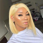All Blond Human Hair Wig Lace Frontal Wig 150% Density Pre Plucked Hair Line with Baby Hair