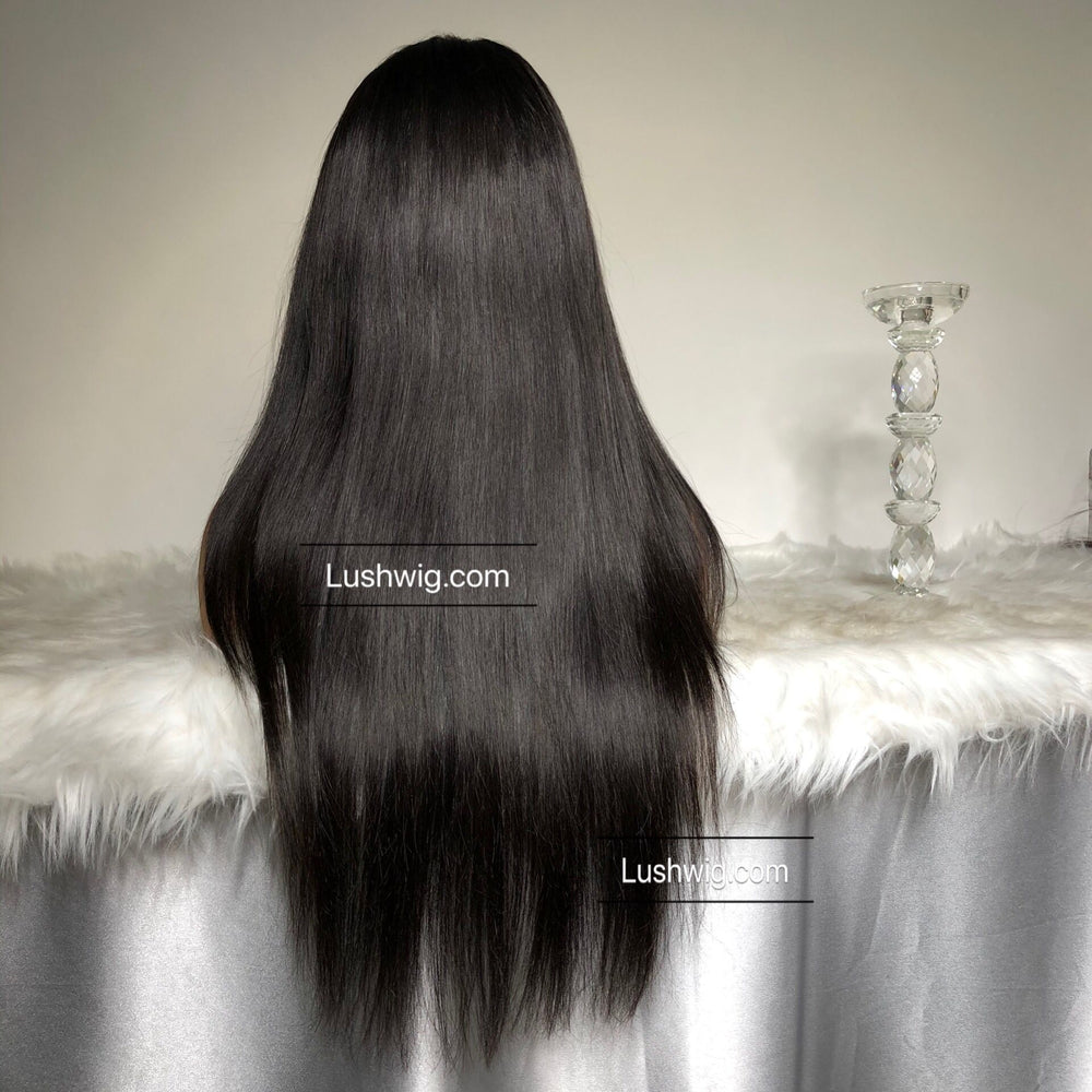 
            
                Load image into Gallery viewer, New Invisible Swiss Lace Invisible Knots Fake Scalp 13*6 Skin Melt Wig
            
        
