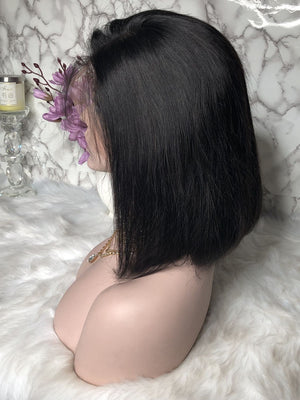 Human Hair Bob Lace Wig Pre Plucked Human Hair | Silk Straight