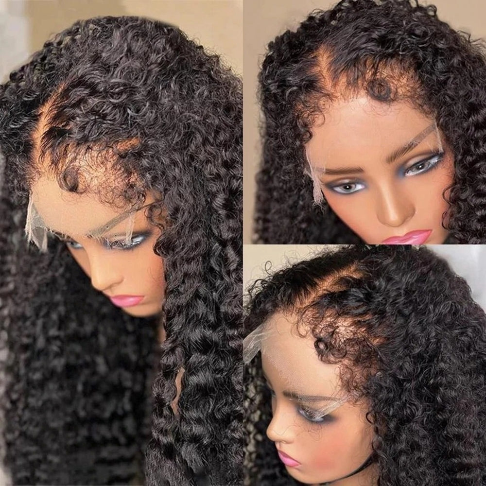 Natural Texture, Natural Edges，HD Swiss Lace 5x5 Wigs Glueless Human Hair Deep curly Style